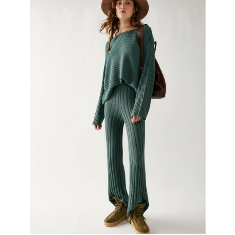 Free People Beach Imogene Matching Sweater Top & Pants Set